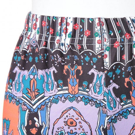 STYLISH HIGH-WAISTED PRINTED BOOT CUT WOMEN'S EXUMAS PANTS