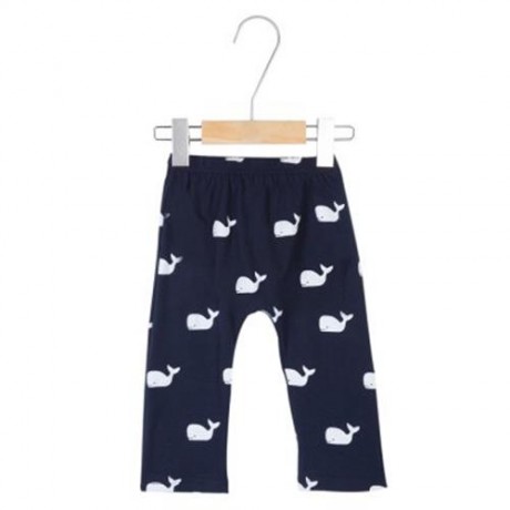 CUTE SHARK PRINTED LESIURE CHILDREN TROUSERS (DEEP BLUE)