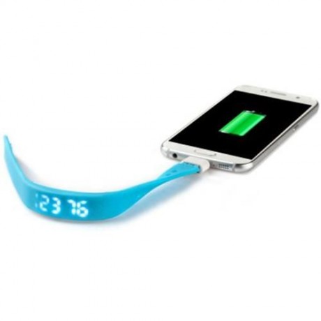 A6 SMART WRISTBAND PEDOMETER WATCH SLEEP MONITOR ALARM TIME (BLUE)
