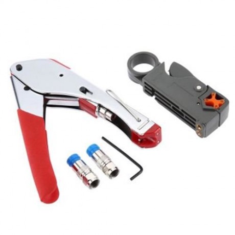 3 IN 1 518A COAXIAL CABLE 322A WIRE STRIPPER F CONNECTOR NETWORK TOOL (COLORMIX)
