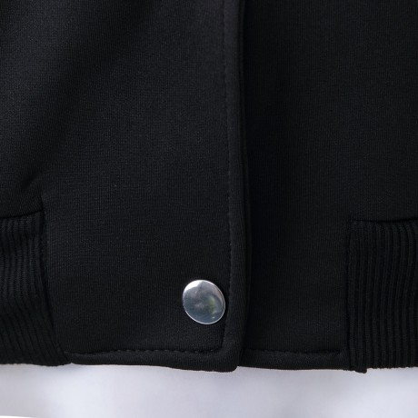 STYLISH ROUND COLLAR LONG SLEEVE FLORAL PRINT BUTTON DESIGN WOMEN'S BASEBALL COAT