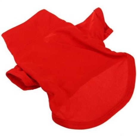 PUPPY KITTY SMALL PET COTTON POLO SHIRT CLOTHES COSTUME APPAREL (RED)