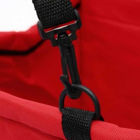DURABLE CAR DOG SEAT CARRIER SAFETY BELT BAG PUPPY PROTECTOR (RED)