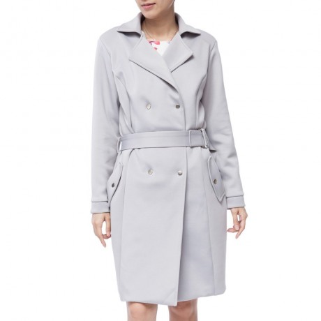 CHIC TURN DOWN COLLAR LONG SLEEVE DOUBLE-BREASTED LACE-UP WOMEN'S TRENCH COAT