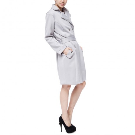 CHIC TURN DOWN COLLAR LONG SLEEVE DOUBLE-BREASTED LACE-UP WOMEN'S TRENCH COAT