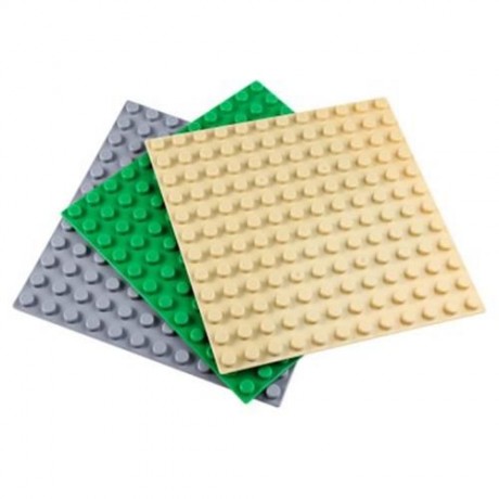 192 X 192MM SMALL BUILDING BLOCK BASE PLATE KIDS EDUCATIONAL TOY (GRAY)