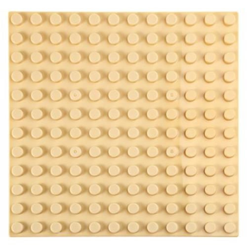 192 X 192MM SMALL BUILDING BLOCK BASE PLATE KIDS EDUCATIONAL TOY (BEIGE)