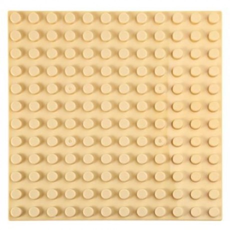 192 X 192MM SMALL BUILDING BLOCK BASE PLATE KIDS EDUCATIONAL TOY (BEIGE)