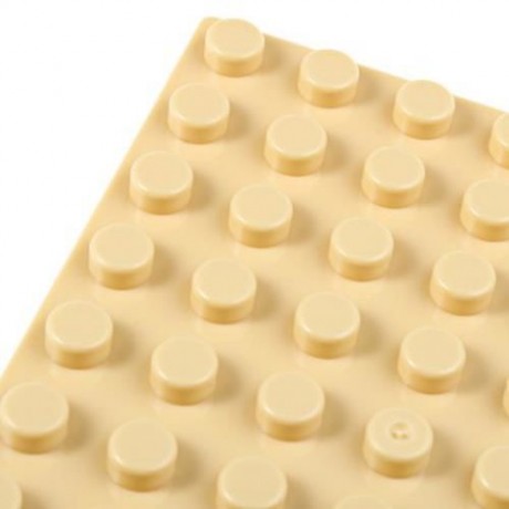 192 X 192MM SMALL BUILDING BLOCK BASE PLATE KIDS EDUCATIONAL TOY (BEIGE)