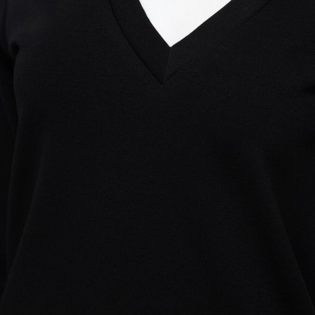 FASHION SEXY DEEP V COLLAR LONG SLEEVE HOLLOW BACKLESS DESIGN WOMEN'S T-SHIRT