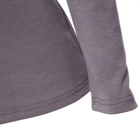 FASHION SEXY DEEP V COLLAR LONG SLEEVE HOLLOW BACKLESS DESIGN WOMEN'S T-SHIRT