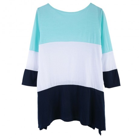 STYLISH ROUND NECK 3/4 SLEEVE LACE STITCHING DESIGN WOMEN'S T-SHIRT
