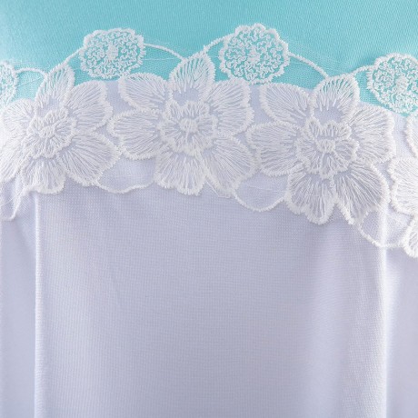 STYLISH ROUND NECK 3/4 SLEEVE LACE STITCHING DESIGN WOMEN'S T-SHIRT