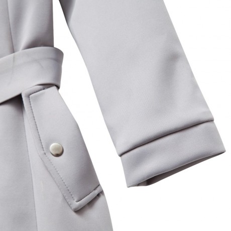 CHIC TURN DOWN COLLAR LONG SLEEVE DOUBLE-BREASTED LACE-UP WOMEN'S TRENCH COAT