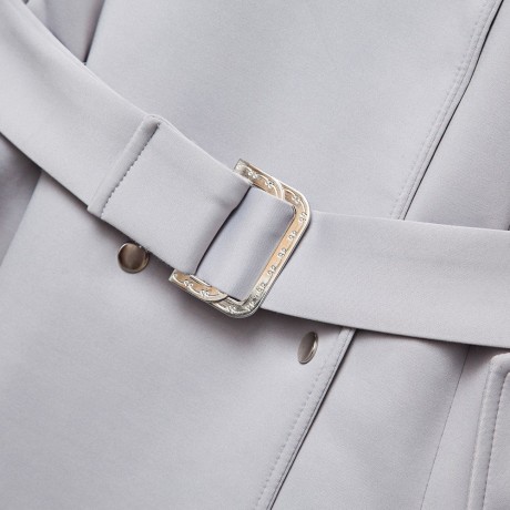 CHIC TURN DOWN COLLAR LONG SLEEVE DOUBLE-BREASTED LACE-UP WOMEN'S TRENCH COAT