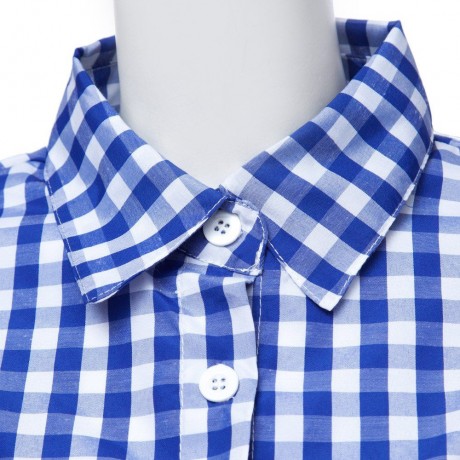 STYLISH TURN-DOWN COLLAR LONG SLEEVE LATTICE AND LACE STITCHING WOMEN'S SHIRT
