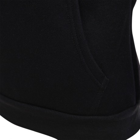 CASUAL STYLE HOODED LONG SLEEVE PURE COLOR POCKET DESIGN HOODIE FOR LADIES