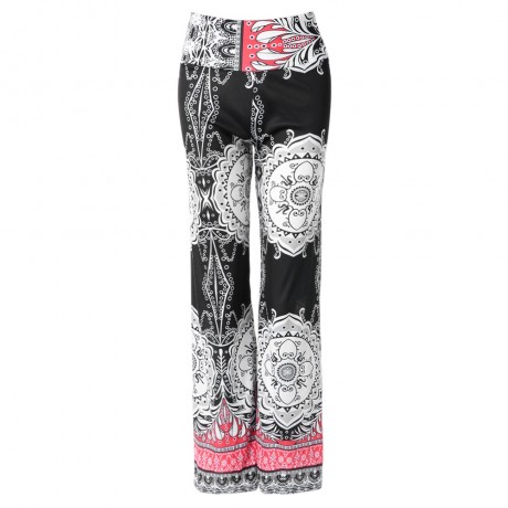 ETHINIC STYLE HIGH-WAISTED PRINTED LOOSE-FITTING EXUMAS PANTS FOR WOMEN