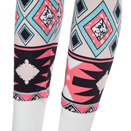 RETRO STYLE ELASTIC WAIST PRINTED SKINNY LEGGINGS FOR WOMEN