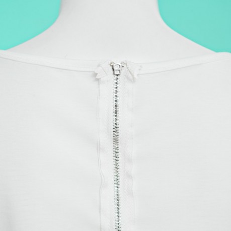 STYLISH SCOOP COLLAR LONG SLEEVE HEART PRINT ZIPPERED T-SHIRT FOR LADIES