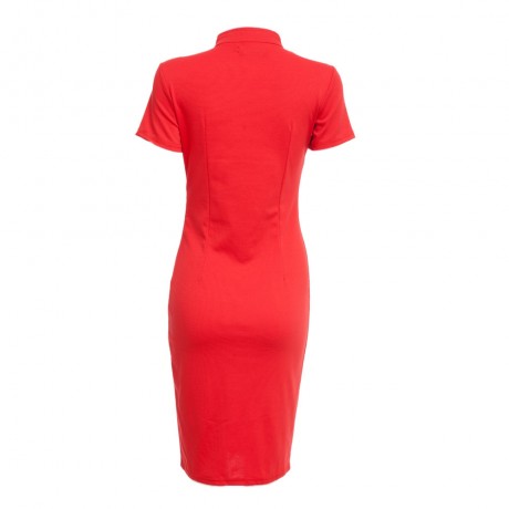 STYLISH RETRO MANDRAIN COLLAR SHORT SLEEVED SOLID ELASTIC CHEONGSAM