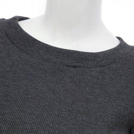 ELEGANT ROUND NECK LONG SLEEVE KNITTED SWEATER   SEMI LONG TIGHT KNIT SKIRT SUIT