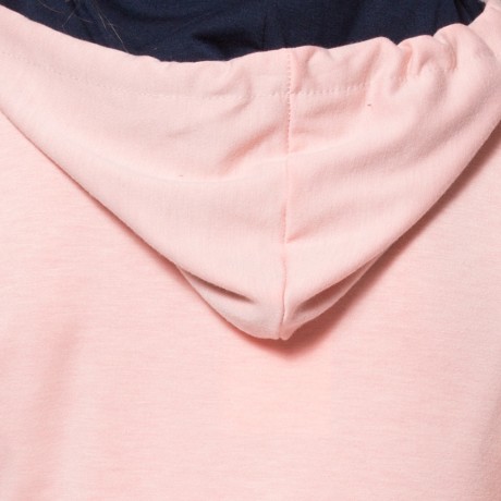 CASUAL HOODED LONG SLEEVE EMBELLISHED STRAIGHT COLOR BLOCK WOMEN'S DRESS