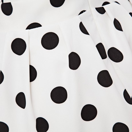 CHIC HIGH-WAIST POLKA DOT PRINT A-LINE BALL GOWN SKIRT FOR WOMEN