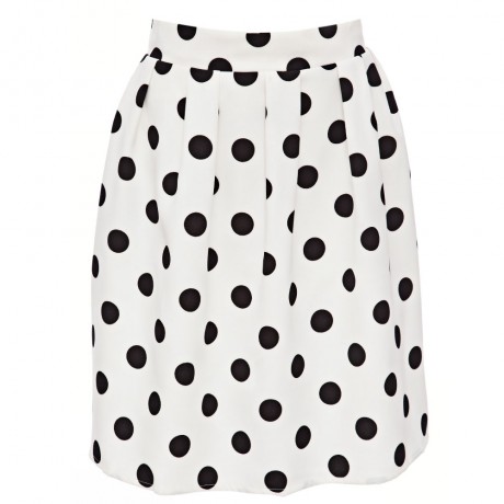 CHIC HIGH-WAIST POLKA DOT PRINT A-LINE BALL GOWN SKIRT FOR WOMEN