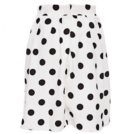 CHIC HIGH-WAIST POLKA DOT PRINT A-LINE BALL GOWN SKIRT FOR WOMEN