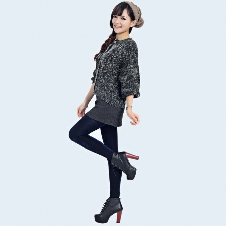 SEXY ELASTIC BODYCON SHINER PANTYHOSE WITH VELVET FOR WOMEN