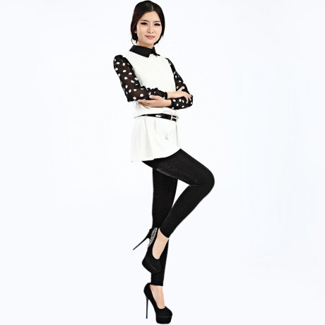 SEXY ELASTIC BODYCON SHINER PANTYHOSE WITH VELVET FOR WOMEN