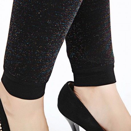 SEXY ELASTIC BODYCON SHINER PANTYHOSE WITH VELVET FOR WOMEN