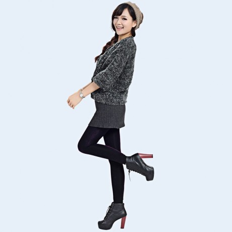 SEXY ELASTIC BODYCON SHINER PANTYHOSE WITH VELVET FOR WOMEN
