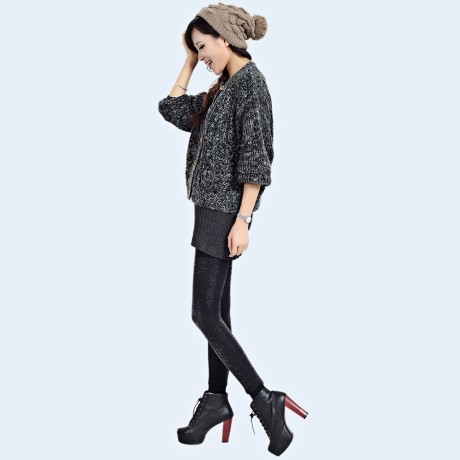 SEXY ELASTIC BODYCON SHINER PANTYHOSE WITH VELVET FOR WOMEN