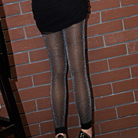 SEXY ELASTIC BODYCON SHINER PANTYHOSE WITH VELVET FOR WOMEN