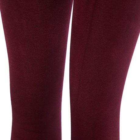 HIGH WAIST ELASTIC PURE COLOR BODYCON LEGGINGS WITH VELVET FOR WOMEN