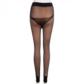 SEXY HIGH WAIST ELASTIC NET SPLICED BODYCON PANTYHOSE WITH VELVET FOR LADIES