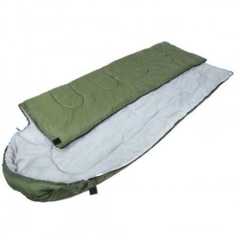 OUTDOOR CAMPING TRAVEL ENVELOPE WATER RESISTANCE HOODED SLEEPING BAG (ARMY GREEN)