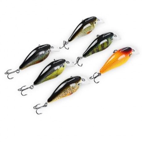 PROBEROS 6PCS 6 COLOR FISHING CRANKBAIT HOOK LURE BAIT (COLORMIX)