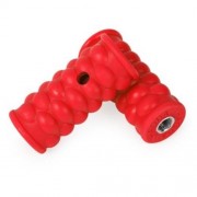 2PCS BICYCLE CYCLING MOUNTAIN BIKE PLASTIC WHEEL PEDALS FOOT PEGS (RED)