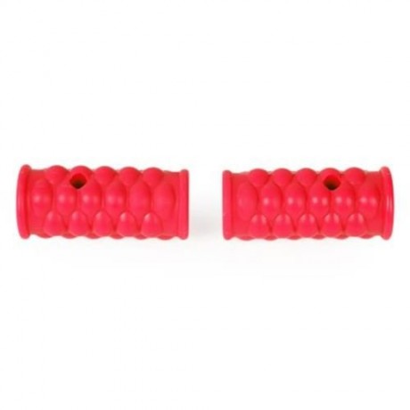 2PCS BICYCLE CYCLING MOUNTAIN BIKE PLASTIC WHEEL PEDALS FOOT PEGS (RED)