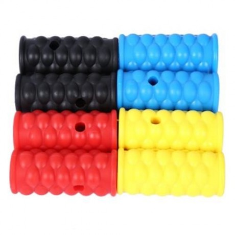 2PCS BICYCLE CYCLING MOUNTAIN BIKE PLASTIC WHEEL PEDALS FOOT PEGS (RED)