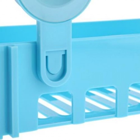 HIGH QUALITY MULTIFUNCTIONAL KITCHEN BATHROOM SUCKER STORAGE HOLDER SHELF (BLUE)