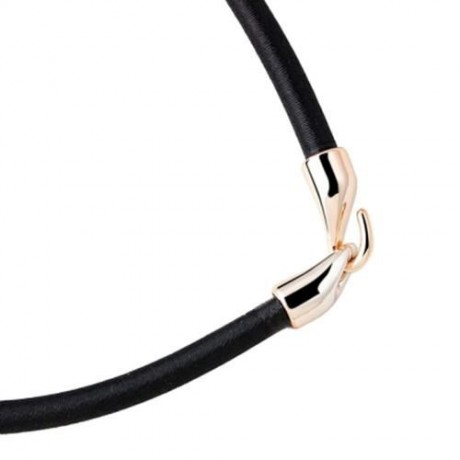 EXOTIC GEOMETRIC CCB PLASTIC ROPE CHAIN NECKLACE FOR LADY (BLUE)