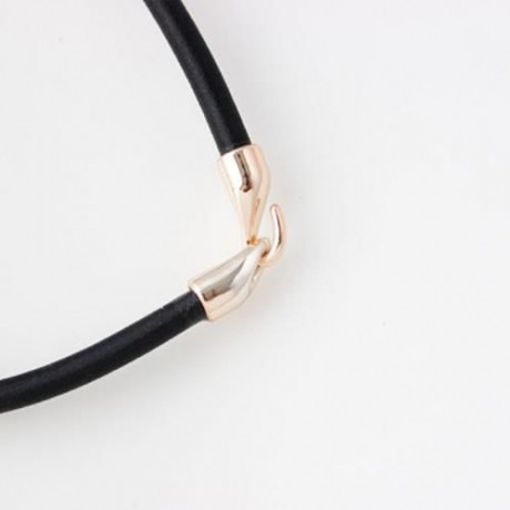 EXOTIC GEOMETRIC CCB PLASTIC ROPE CHAIN NECKLACE FOR LADY (BEIGE)