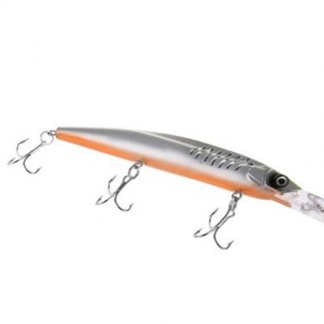PROBEROS OUTDOOR FISHING LURES CRANK BAIT WITH 3 HOOK (WHITE AND GREEN)