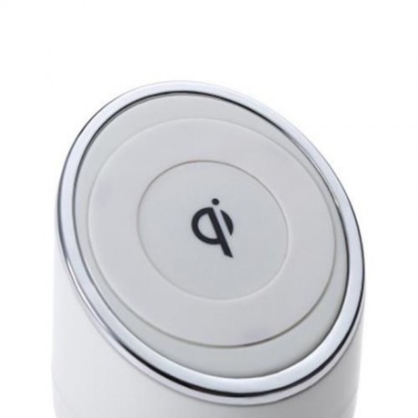 HORSESHOE SHAPE ANTI-SKID SURFACE PORTABLE QI WIRELESS CHARGER (WHITE)