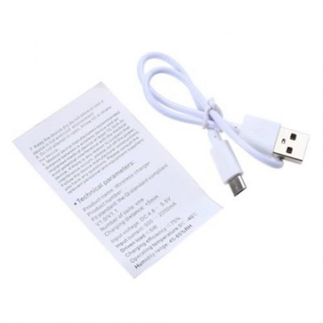HORSESHOE SHAPE ANTI-SKID SURFACE PORTABLE QI WIRELESS CHARGER (WHITE)