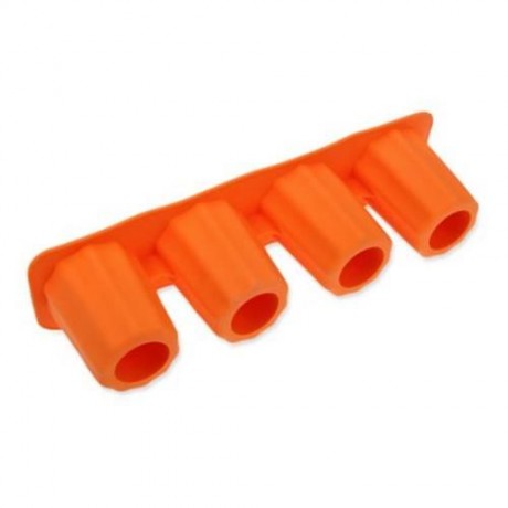 LHS SILICONE DIY ICE MOLD COOL DRINKS CHOCOLATE SOAP MAKING TOOL WITH 4 GRIDS (ORANGE)